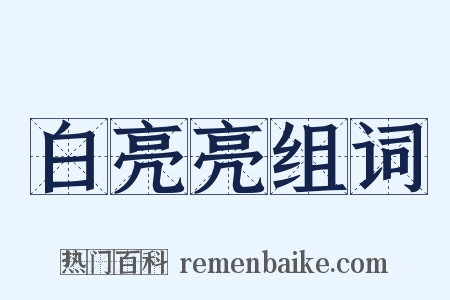 白亮亮组词是什么意思的图片